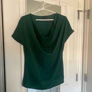 SHEIN Green Draped Blouse